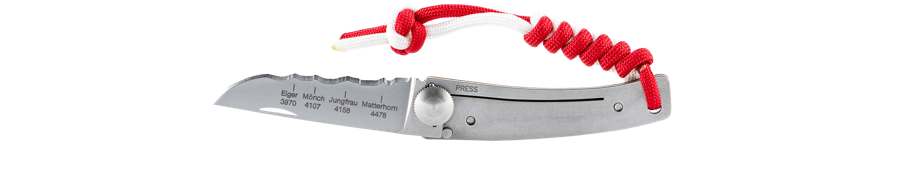 Couteau pliant KISS rouge et blanc